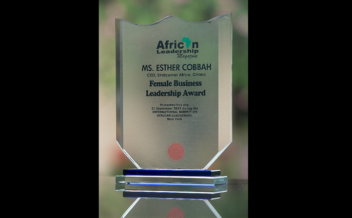 Stratcomm Africa CEO Wins Female Business Leadership Award at The International Summit On African Leadership In New York